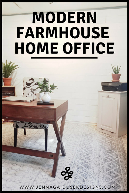 Diy Farmhouse Wallplank Office Transformation Jenna Gaidusek