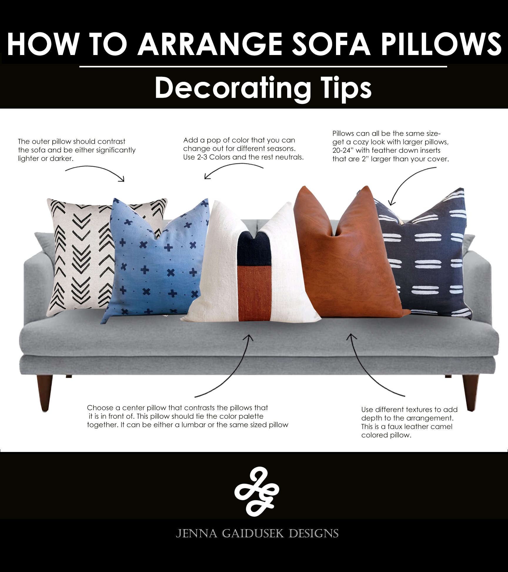HOW TO STYLE YOUR SOFA PILLOWS — Jenna 