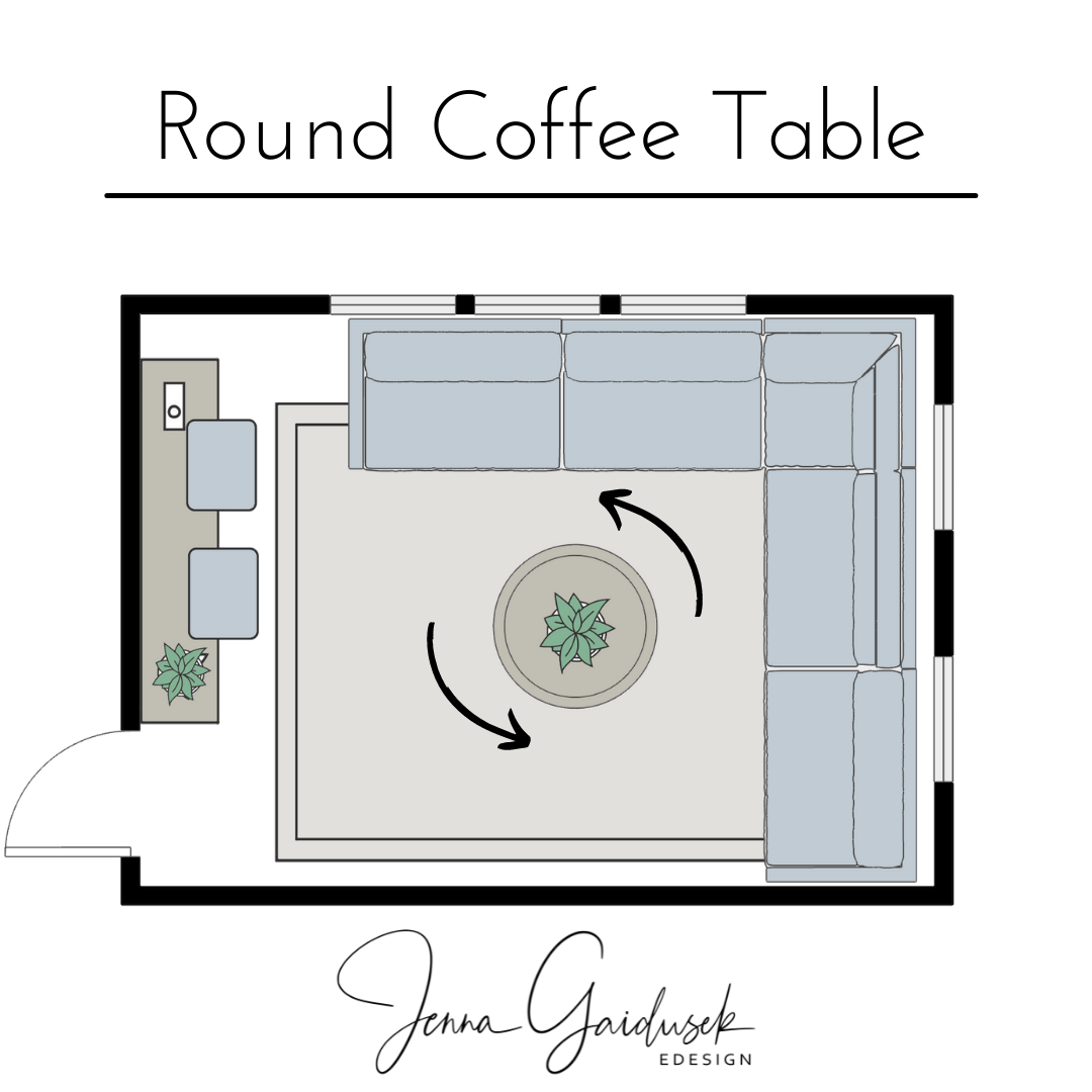 Round Coffee Table- L sectional  (Copy)