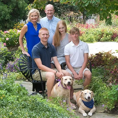 Chris and his family.