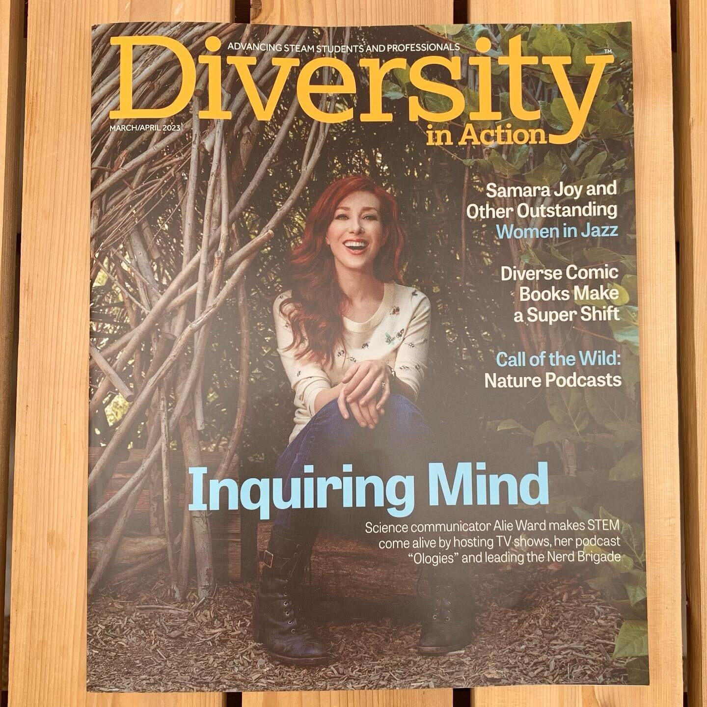 My first magazine cover, and I owe it all to @div_in_action. Thank you so much for profiling me and celebrating the array of geniuses I&rsquo;ve gotten to know for @Ologies, @cbsinnovationtv &amp; @cbsinventiontv. Truly surreal to hold this issue in 