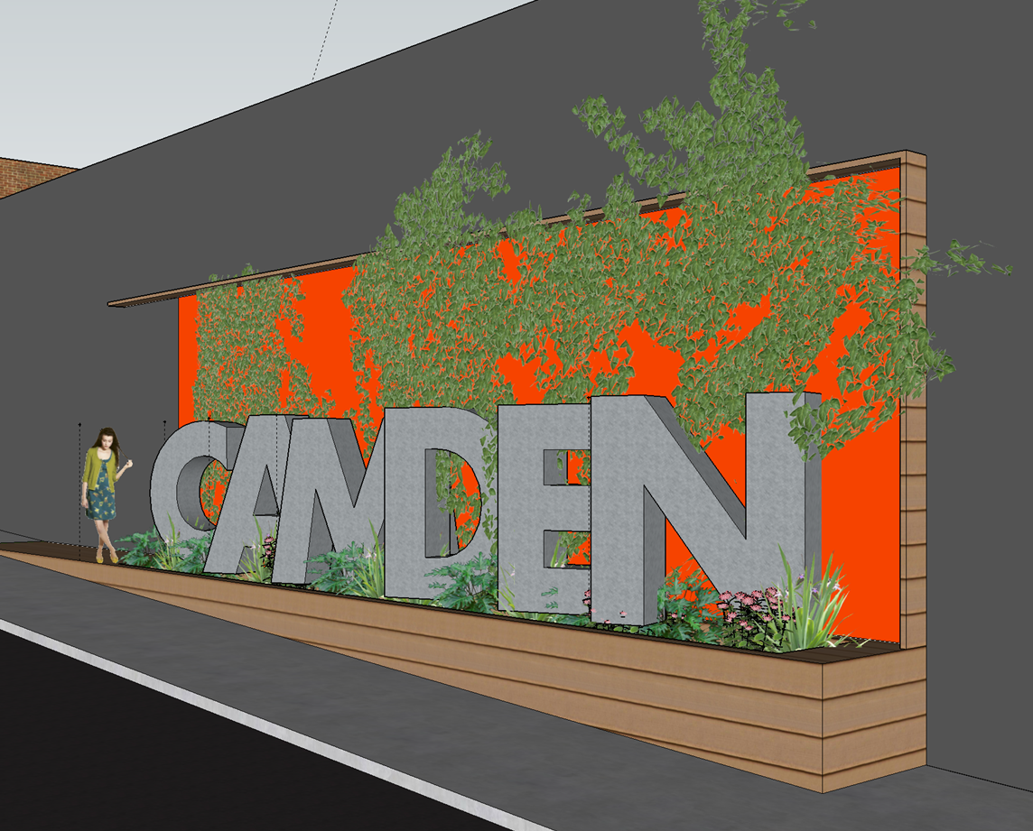 Conceptual Drawing, Jefferson St. and Adams Avenue intersection view.