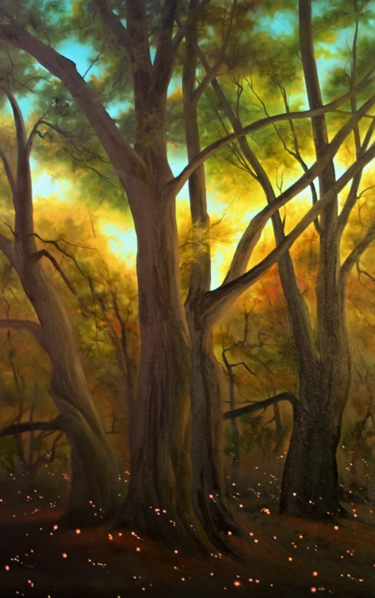 Dawn Watters Baker, Night Lights 48X36 Oil on Canvas