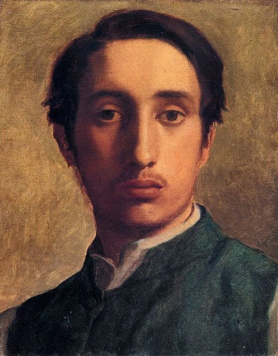 Edgar Degas , Degas in a Green Jacket , 1855 