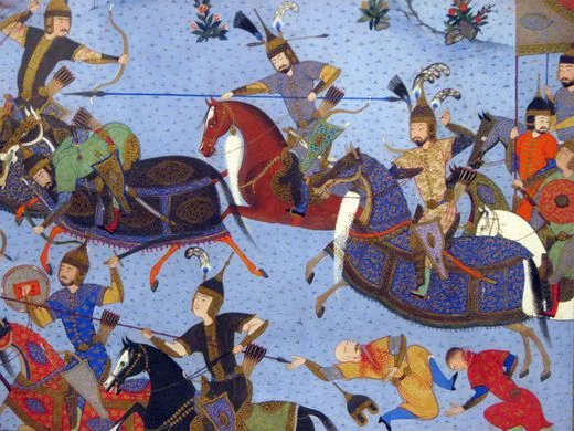 Detail from an Iranian miniature