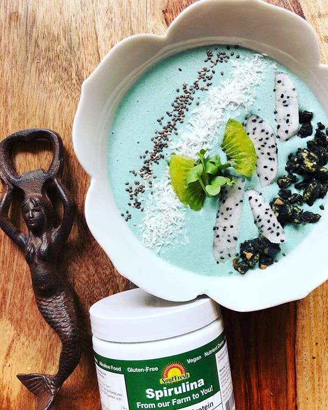 Spirulina!
.
@soulfresh.proteins .
🌱 Plant Based Protein Farm Fresh in The USA 🌱 .
Spirulina is a nutrient dense blue-green algae &ldquo;high in protein, iron, calcium, antioxidants, beta-carotene and has anti-inflammatory properties.
.
It is grown