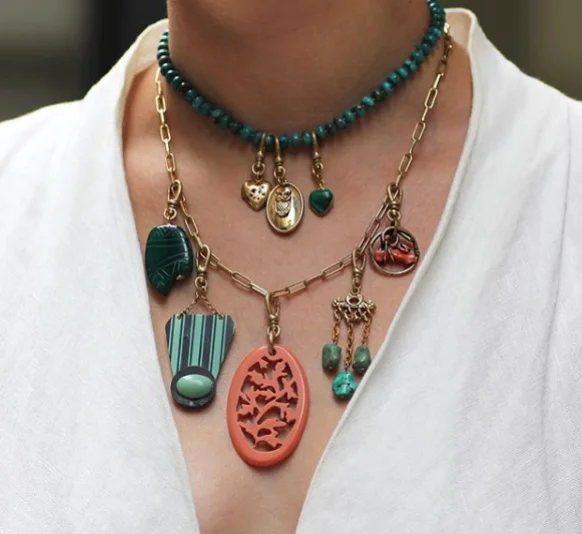 Vintage Charms Necklace by Lulu Frost. Photo Credit @lulufrost instagram account.