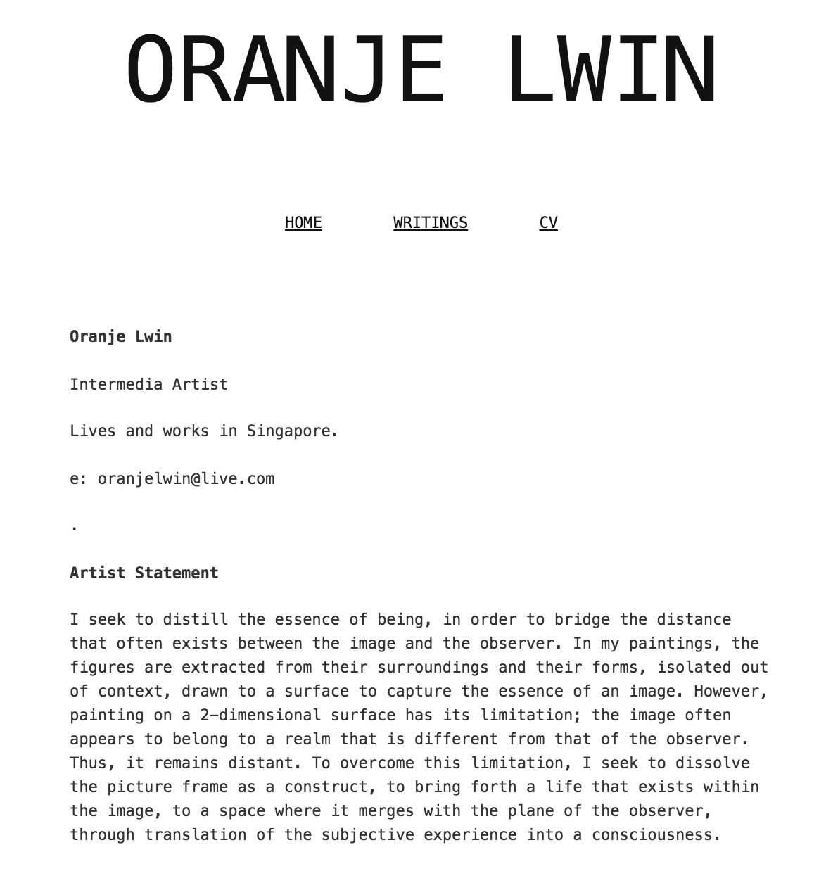 Artist Statement