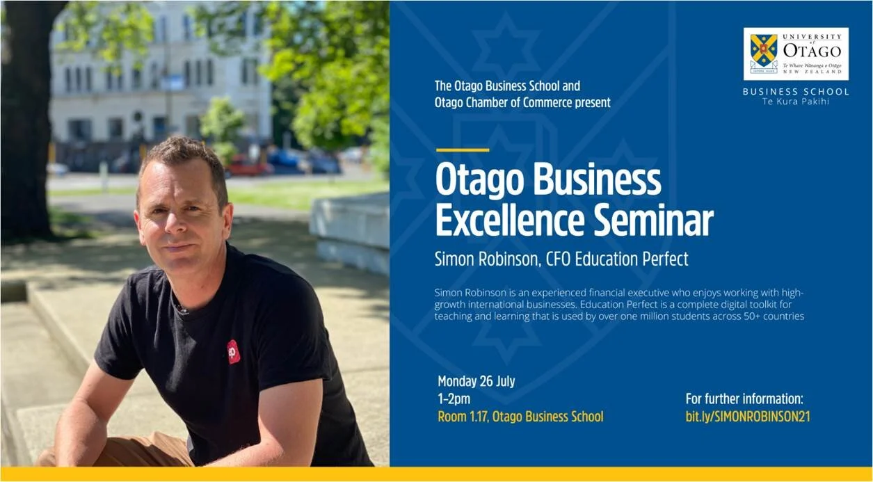 Otago Business School: Simon Robinson - Business Success Seminar 