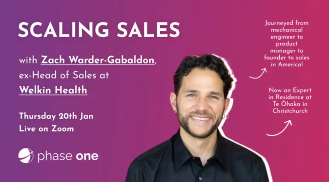Scaling Sales - a fireside chat with Zach Warder-Gabaldon