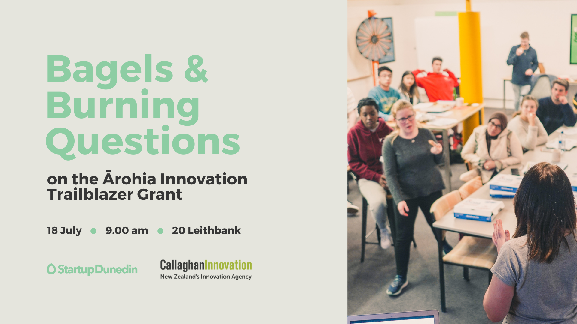 Bagels & Burning Questions on the Ārohia Innovation Trailblazer Grant