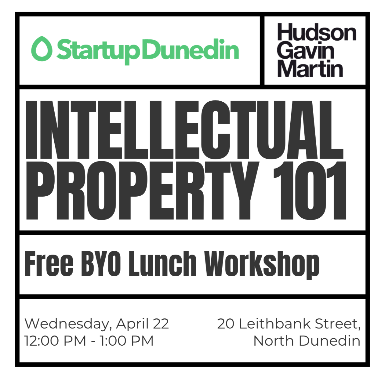 Intellectual Property 101 - With Hudson Gavin Martin