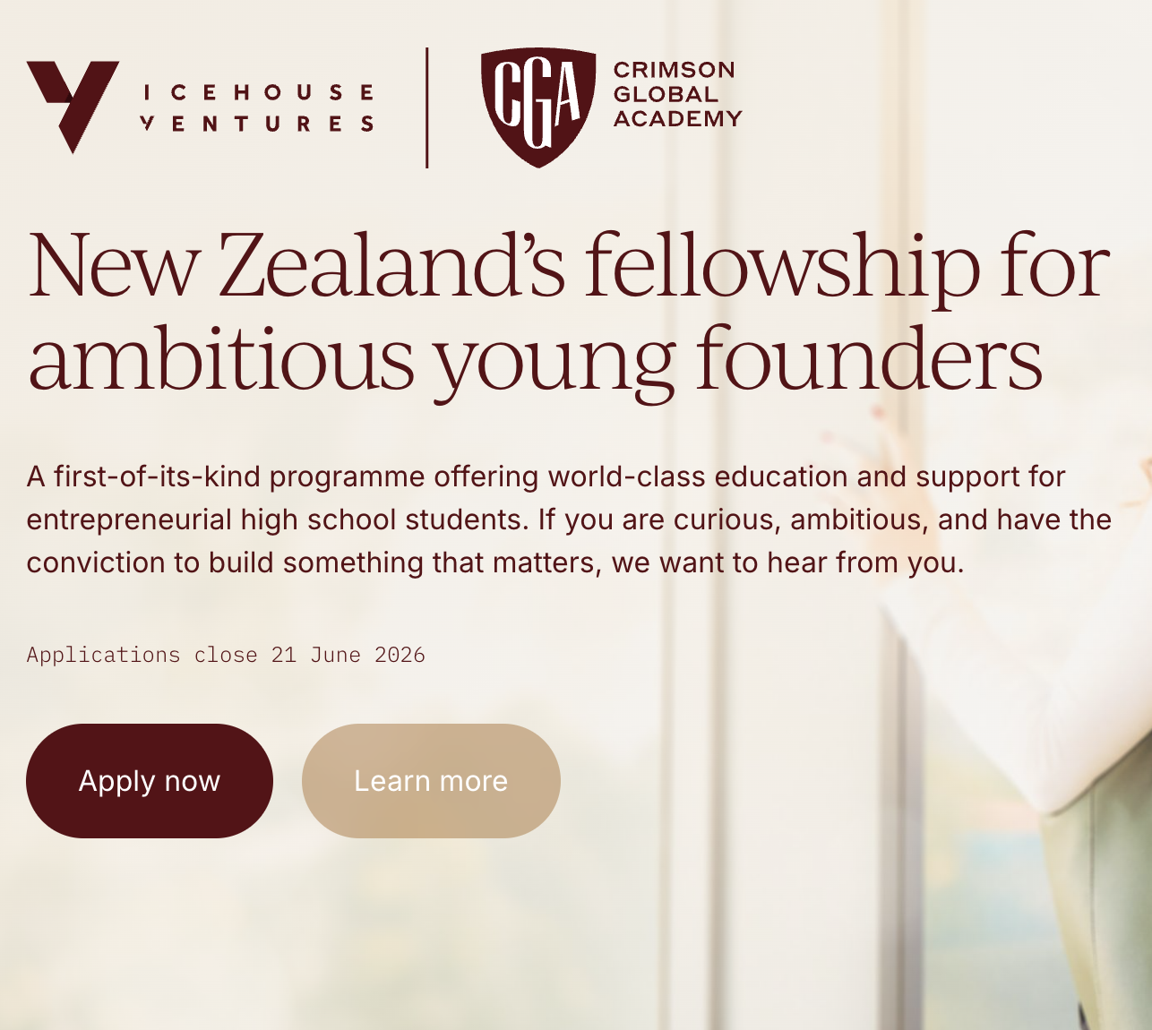 New Zealand’s fellowship for ambitious young founders