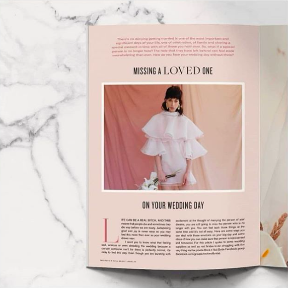 Missing A Love One On Your Wedding Day as featured in Rock n Roll Bride Magazine