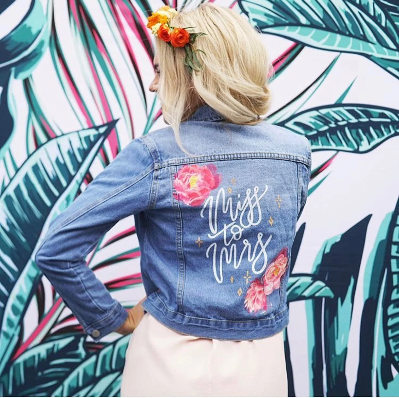 Bespoke hand painted jacket by Bee Davies