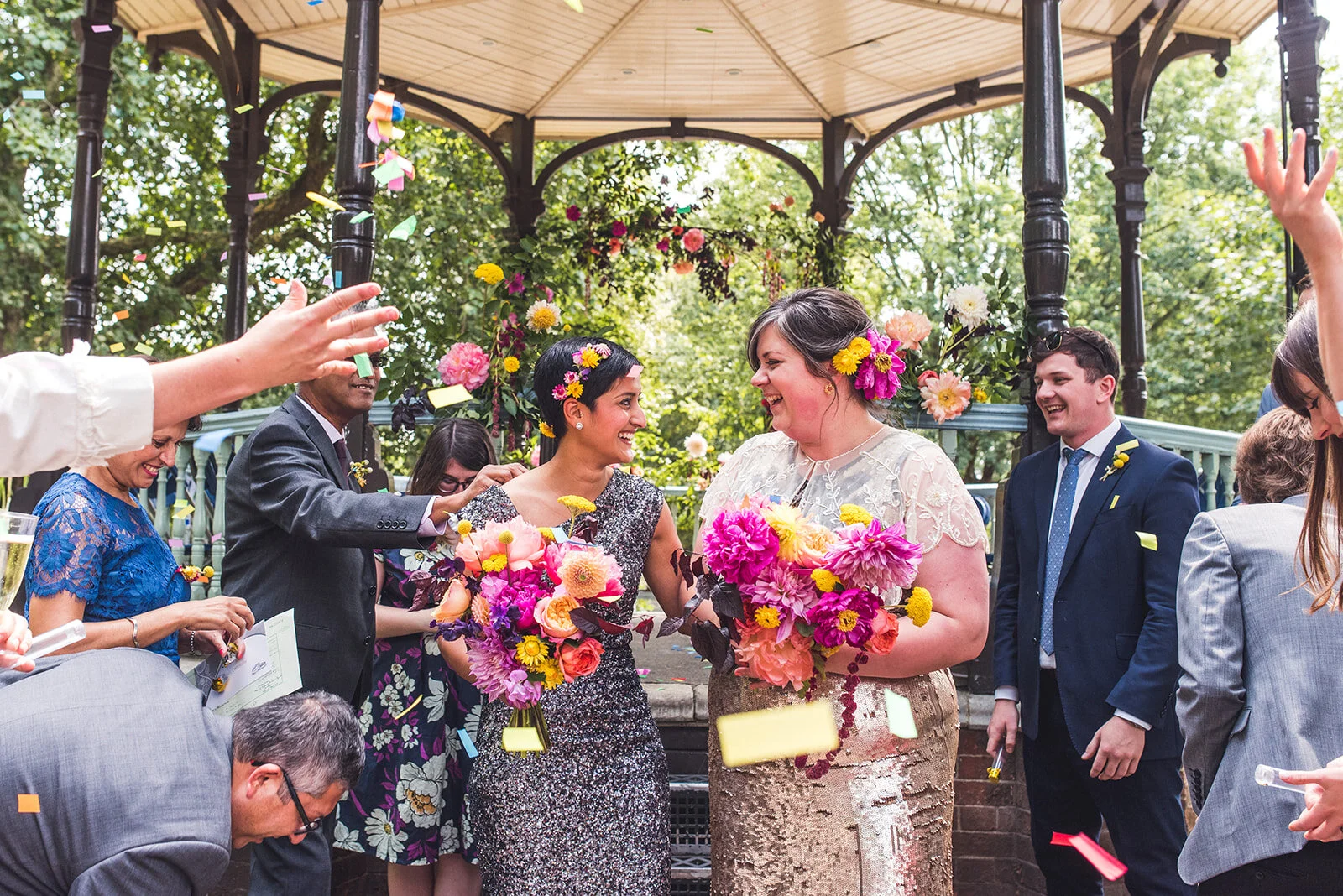 Small but perfectly formed: Alison and Elizabeth's backyard wedding lockdown love inspiration