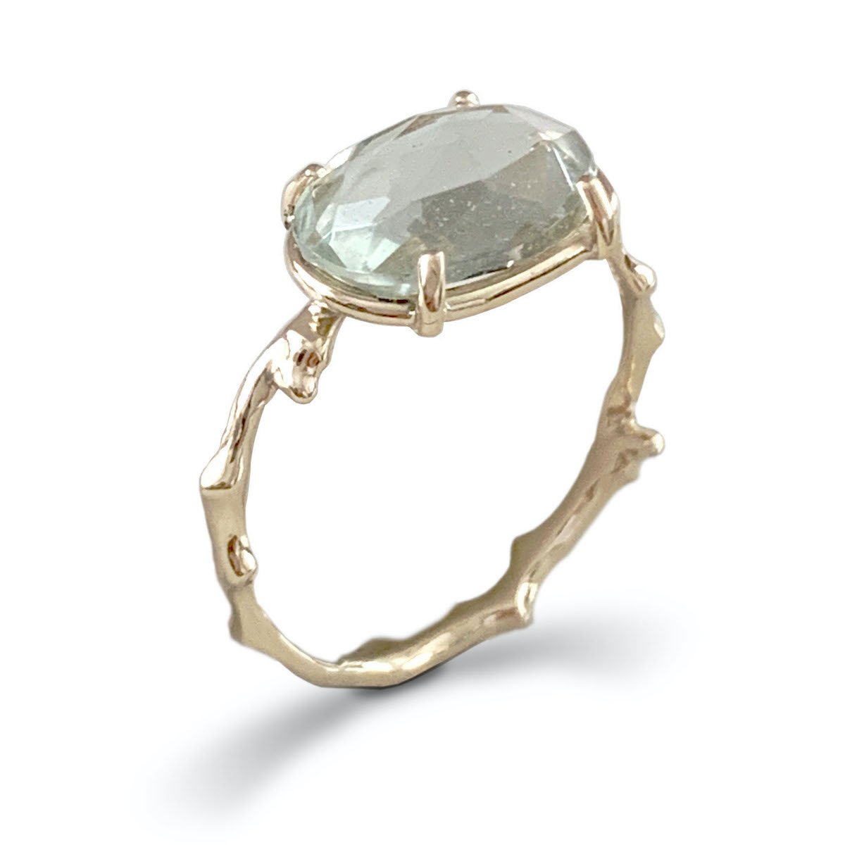 Brandts Jewellery cherry twig ring with rose cut green amethyst - Ayshe Brandts.jpg