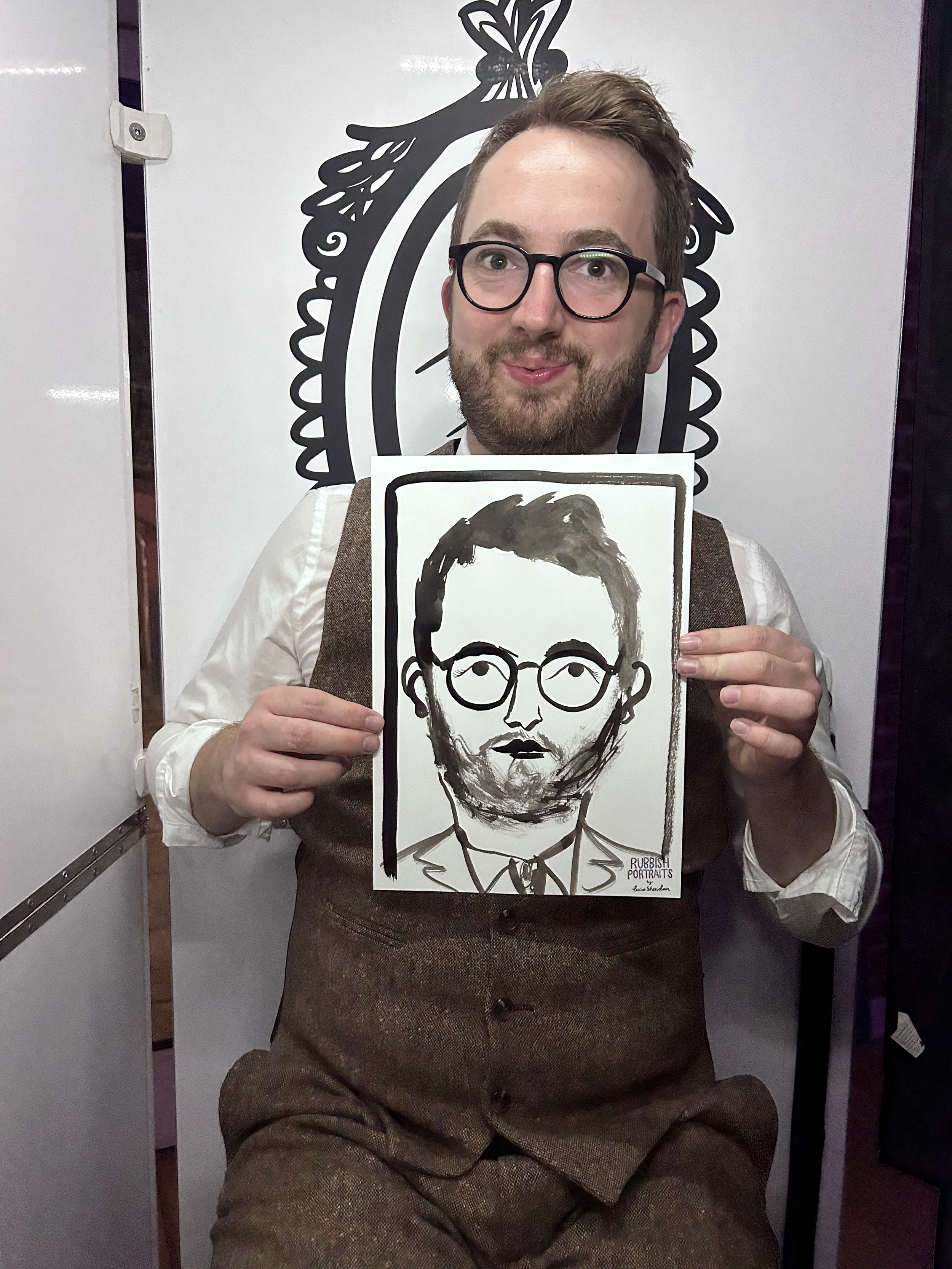Man in Live Portrait booth  - lucie sheridan.jpg