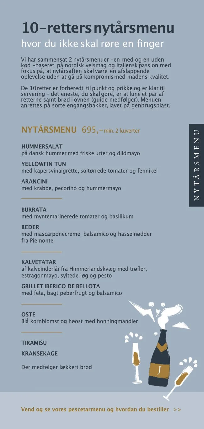 San Marco JUNIOR nytårsmenu 2025 med kød