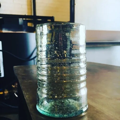100% Recycled Glass "Soup can" tumblers