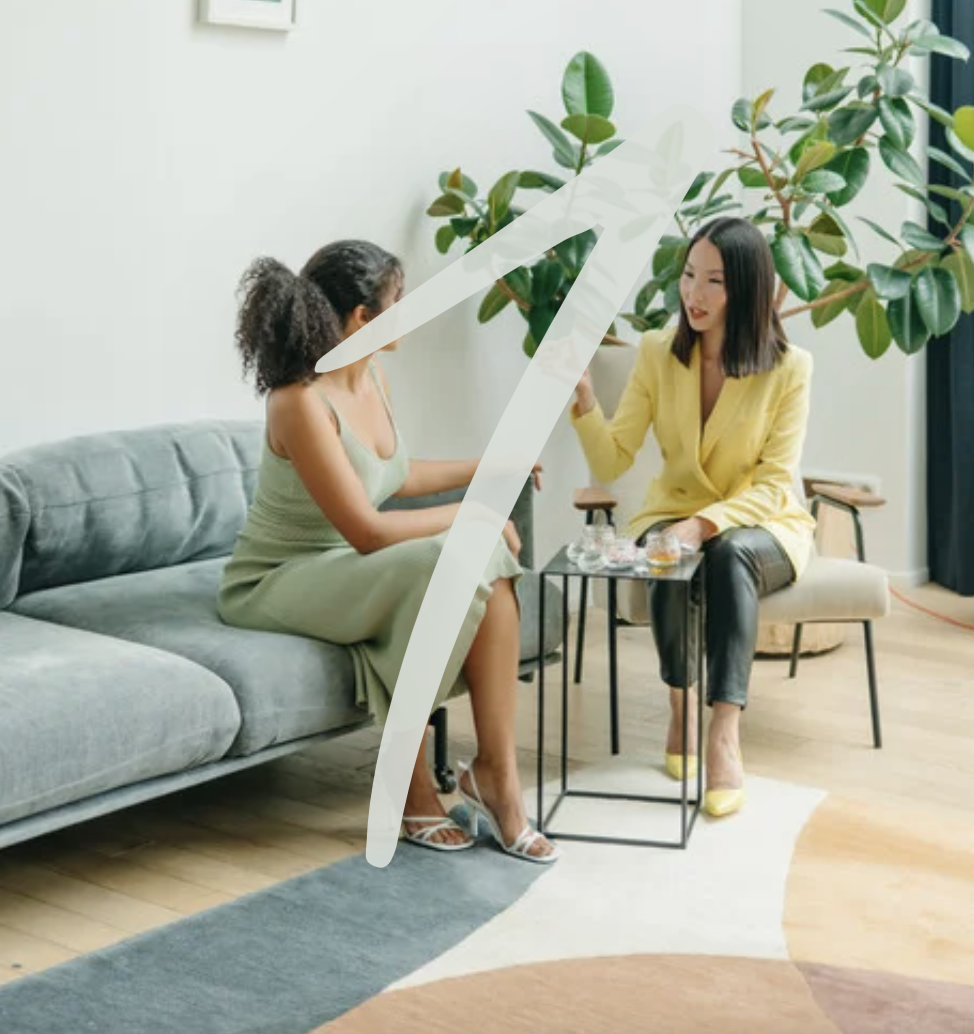 Wedding consultation between bride and event planner.