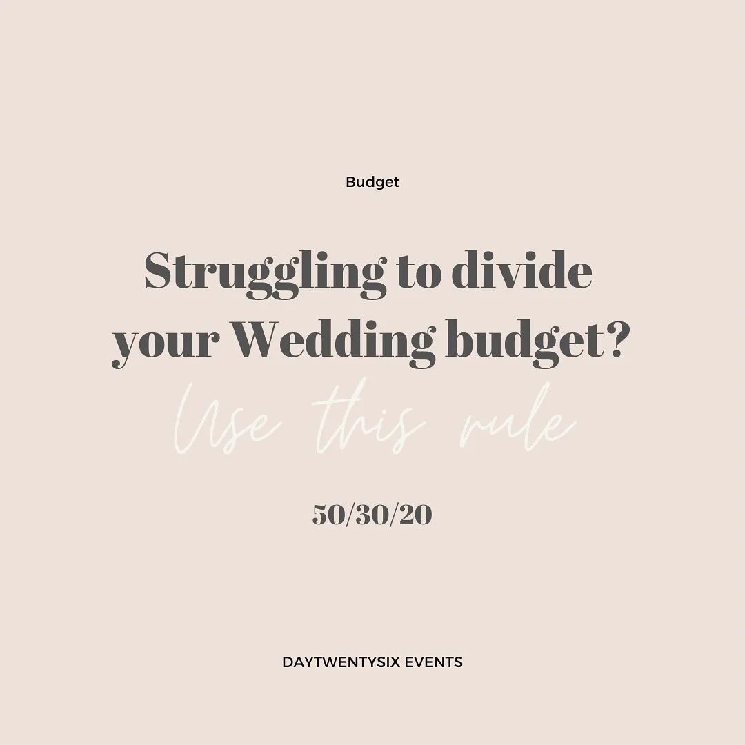 🚨Let&rsquo;s ask the big question first- Who really likes to budget?! ‼️

We all know that budgeting is not for everyone and certainly when planning for a wedding it&rsquo;s the least thing you want to do. Here is simple starting point, if you are s