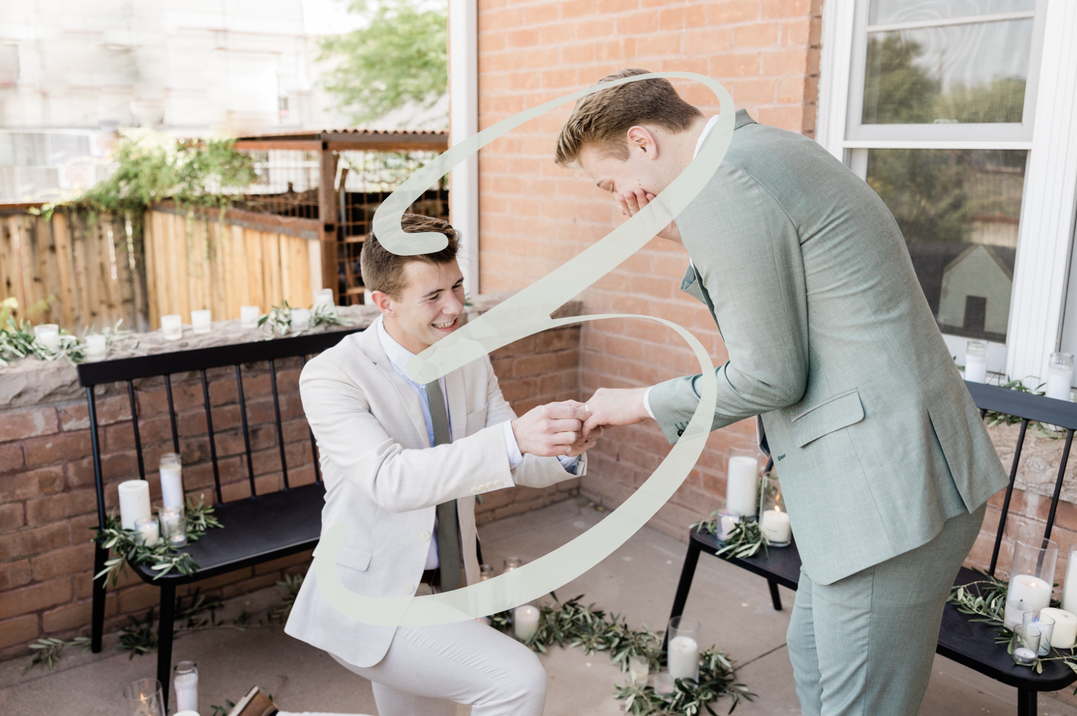 Man proposing to his boyfriend.