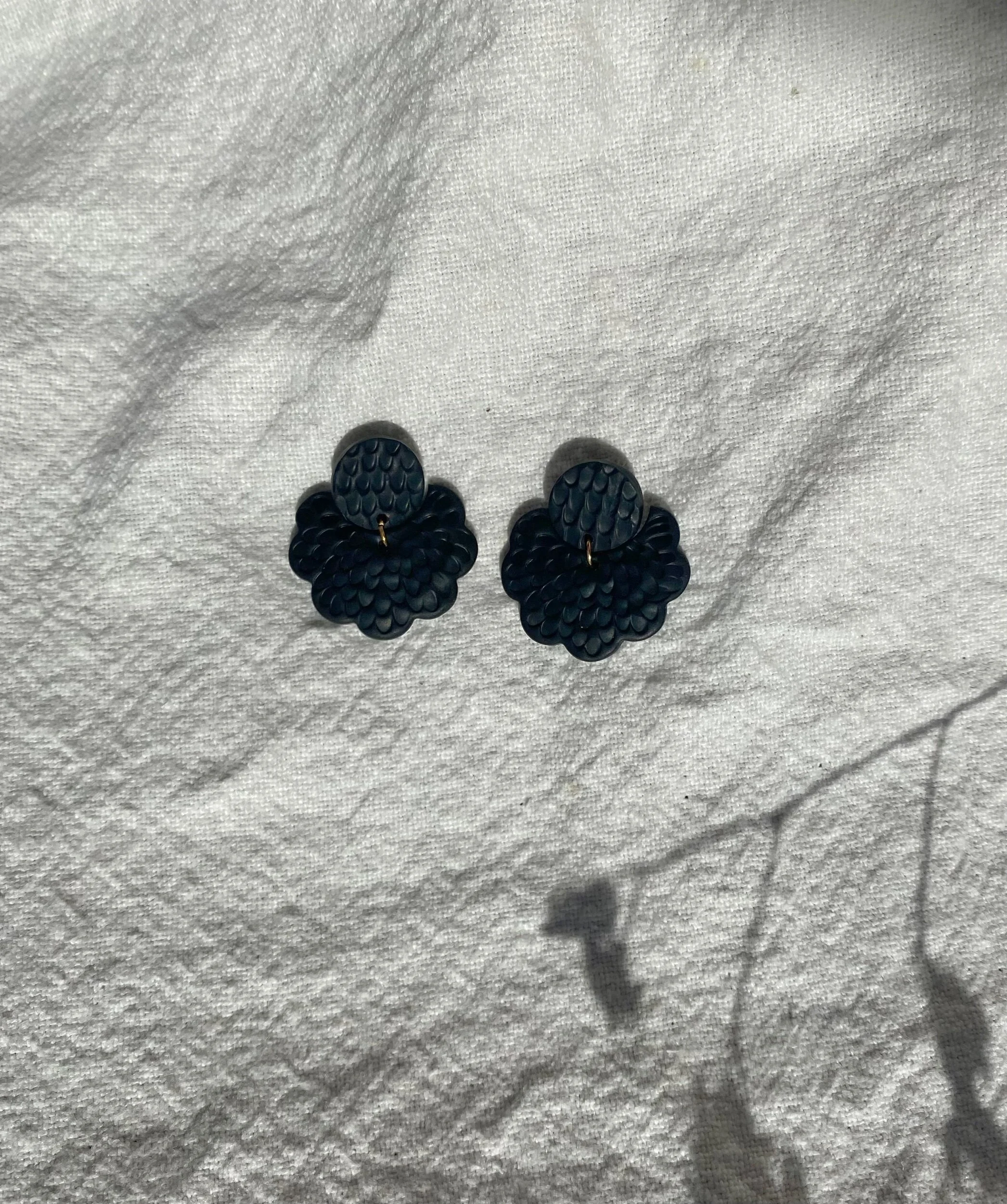Florrie Statement Earrings in Black