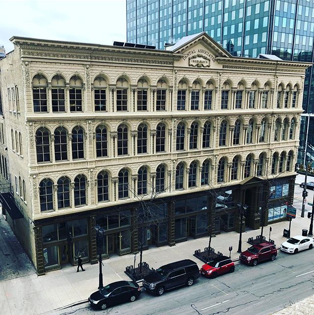 The Iron Block Building dates back to 1860. Dental Associates completed an extensive restoration for their new headquarters as of 2013 and it&rsquo;s stunning inside and out. #milwaukee  #realestate #development #restoration #noelrea #office #wiscons