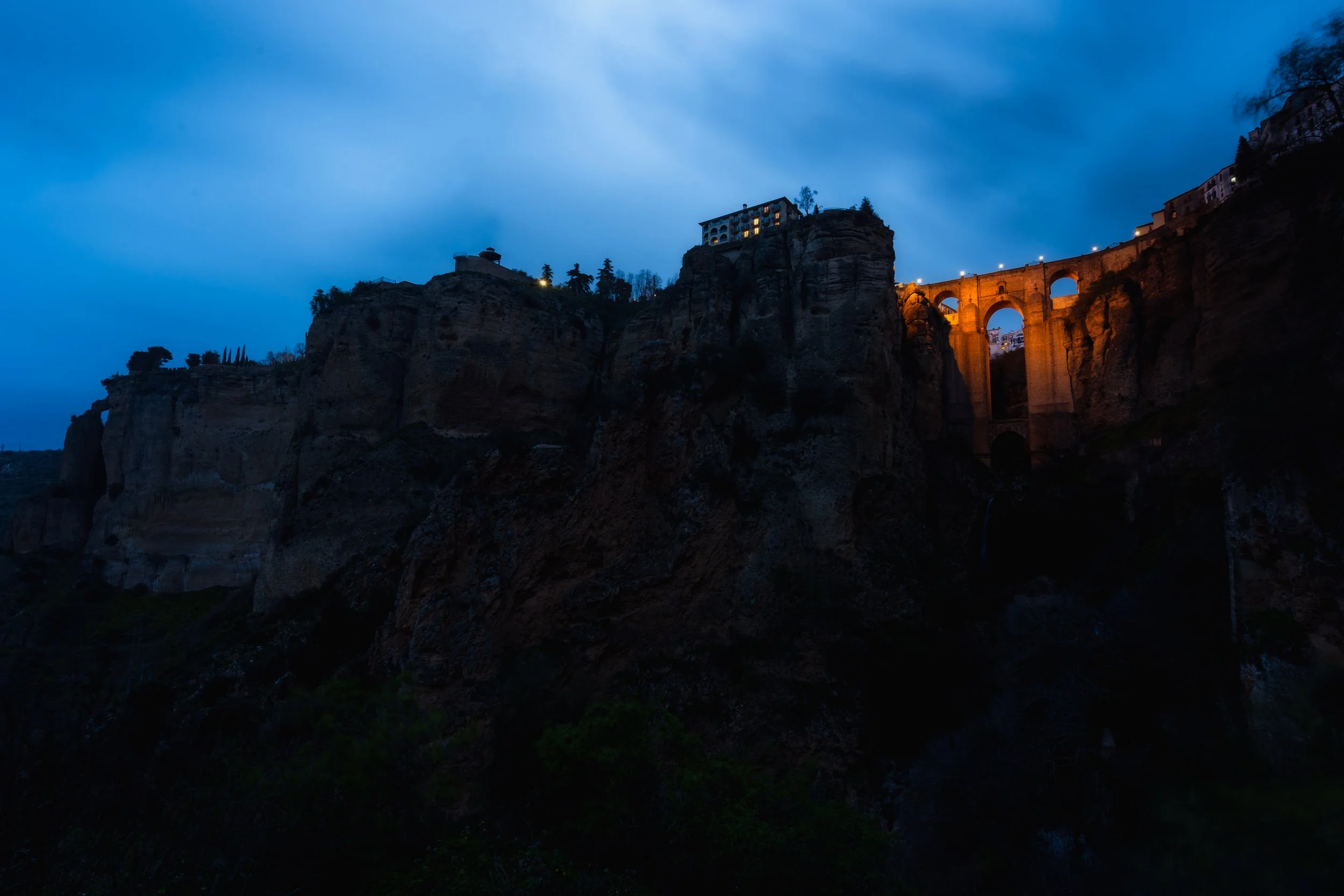 Blue hour photography in Ronda