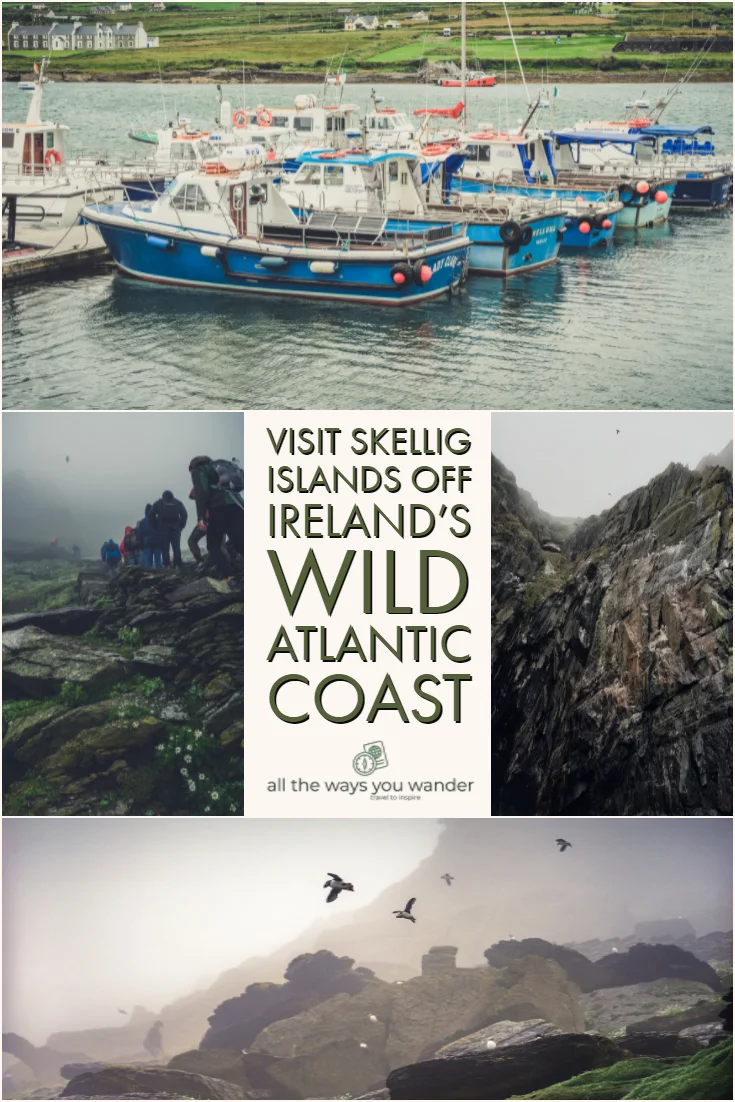 Find out how to get to the Skellig Islands on Ireland's Wild Atlantic Way. Featured in the Star Wars movies, the ancient monastery makes this one of Ireland's highlights #ireland #starwars #ancient