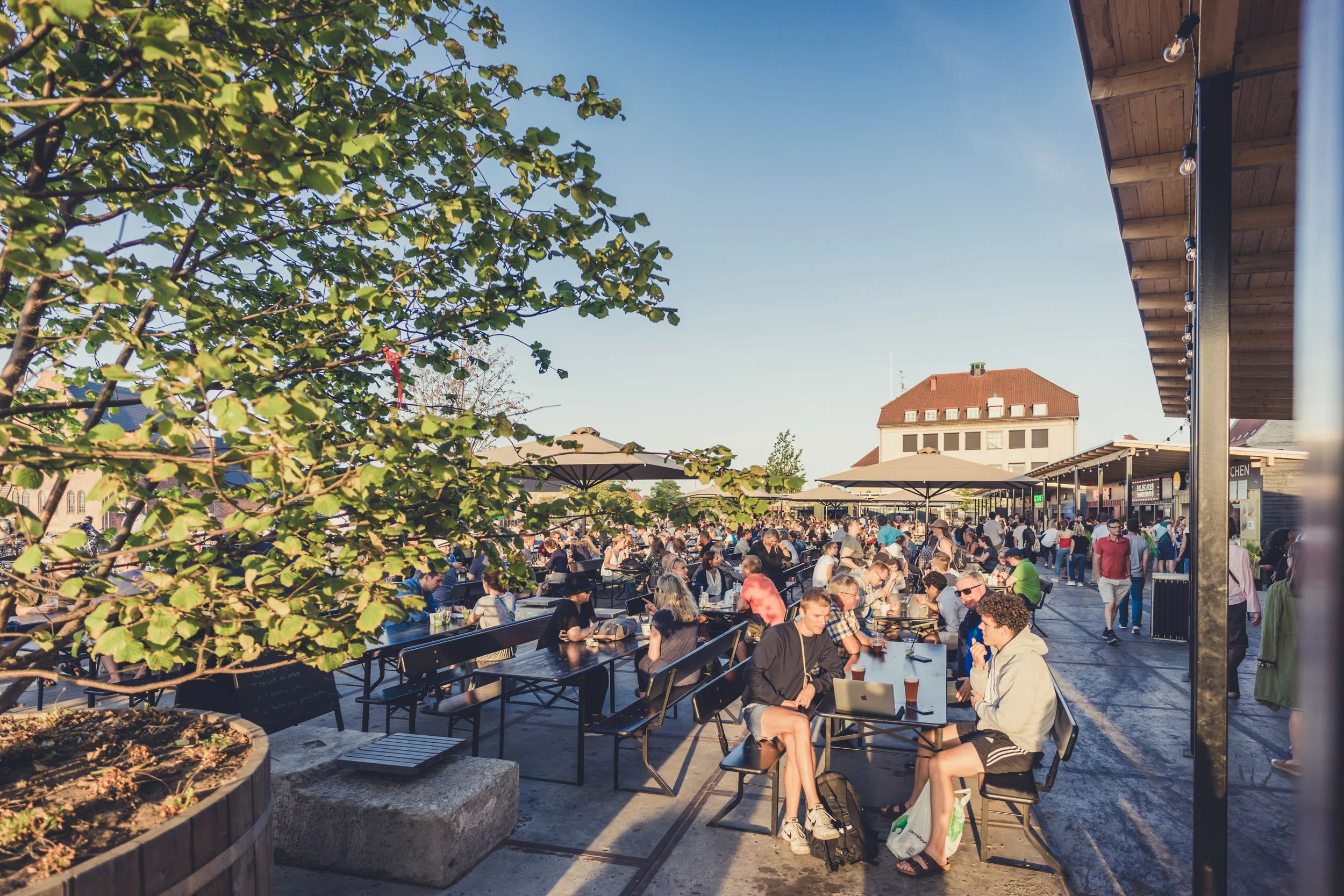 Gathering of people in Nyhavn