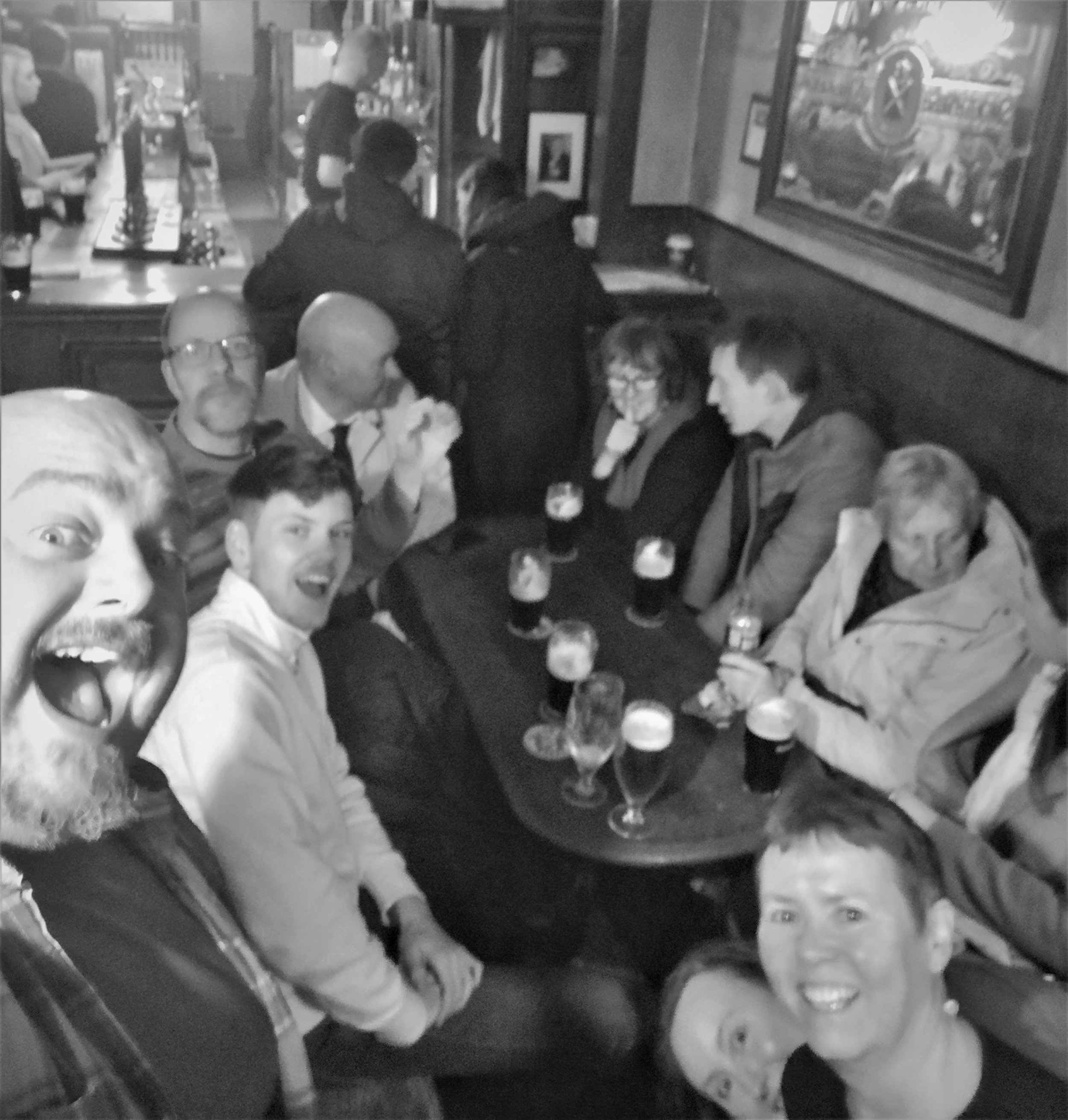 Family drinks at the Gravediggers Pub Glasnevin Dublin