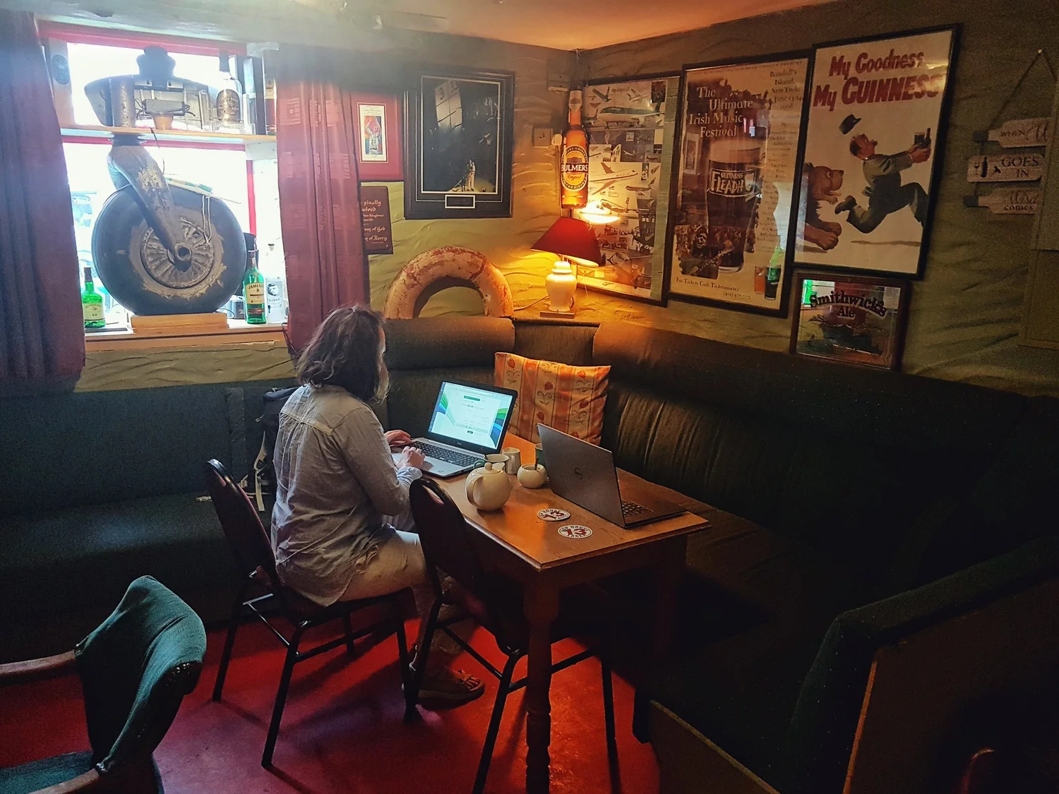 Dingle town and Bean in Dingle coffee