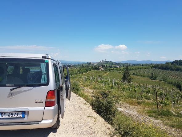 View of San Gimignano in our campervan Tuscany road trip.jpg