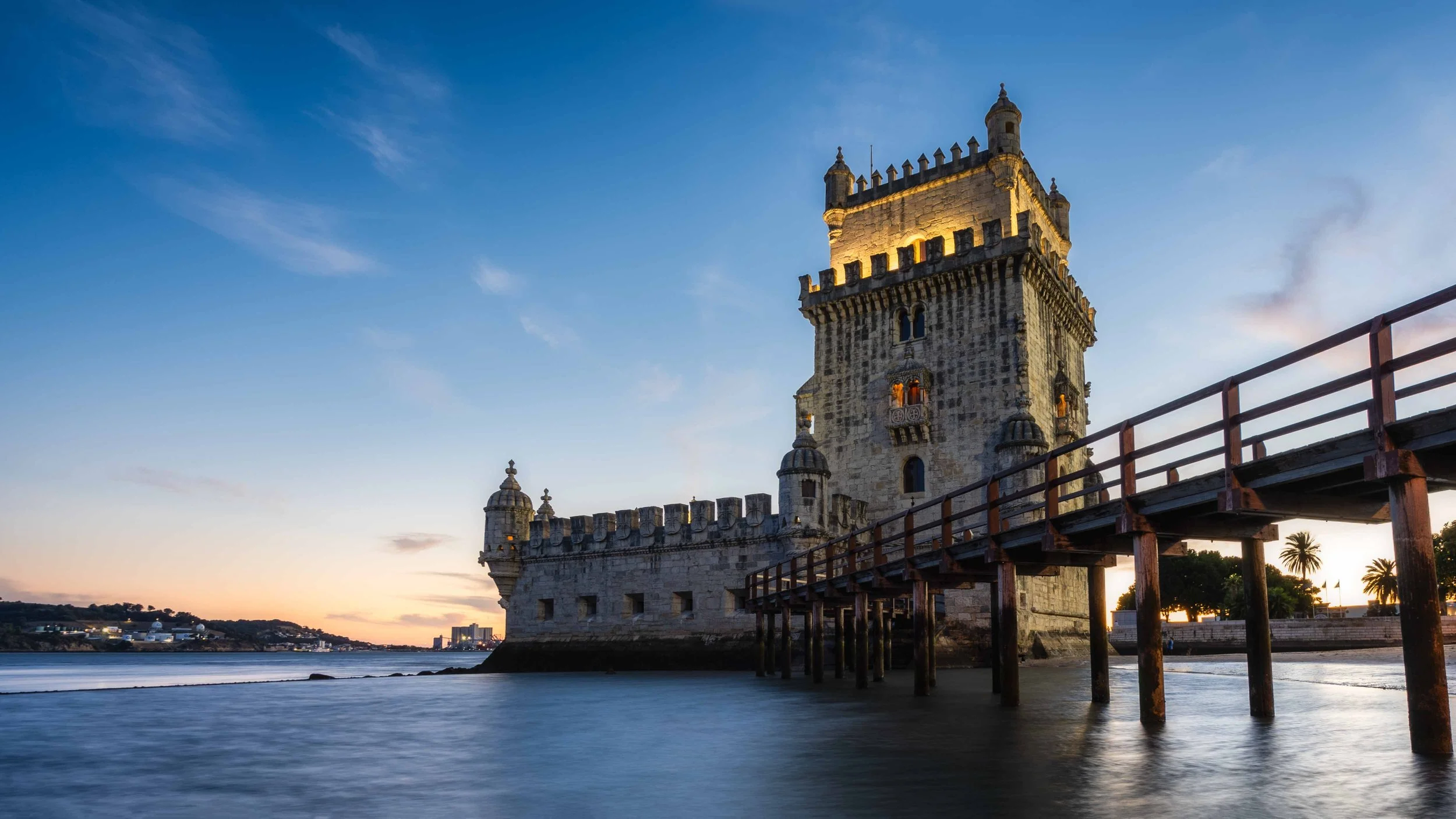 Belem Tower at sunset