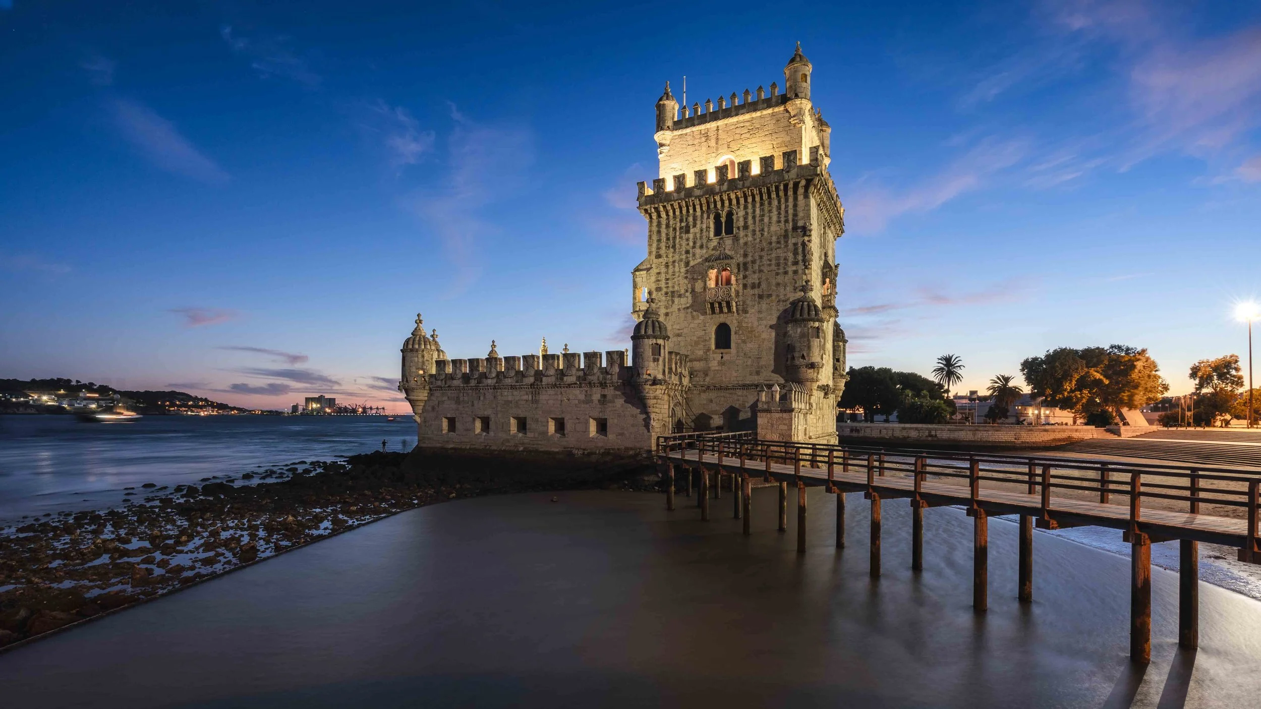 Belem Tower at blue hour