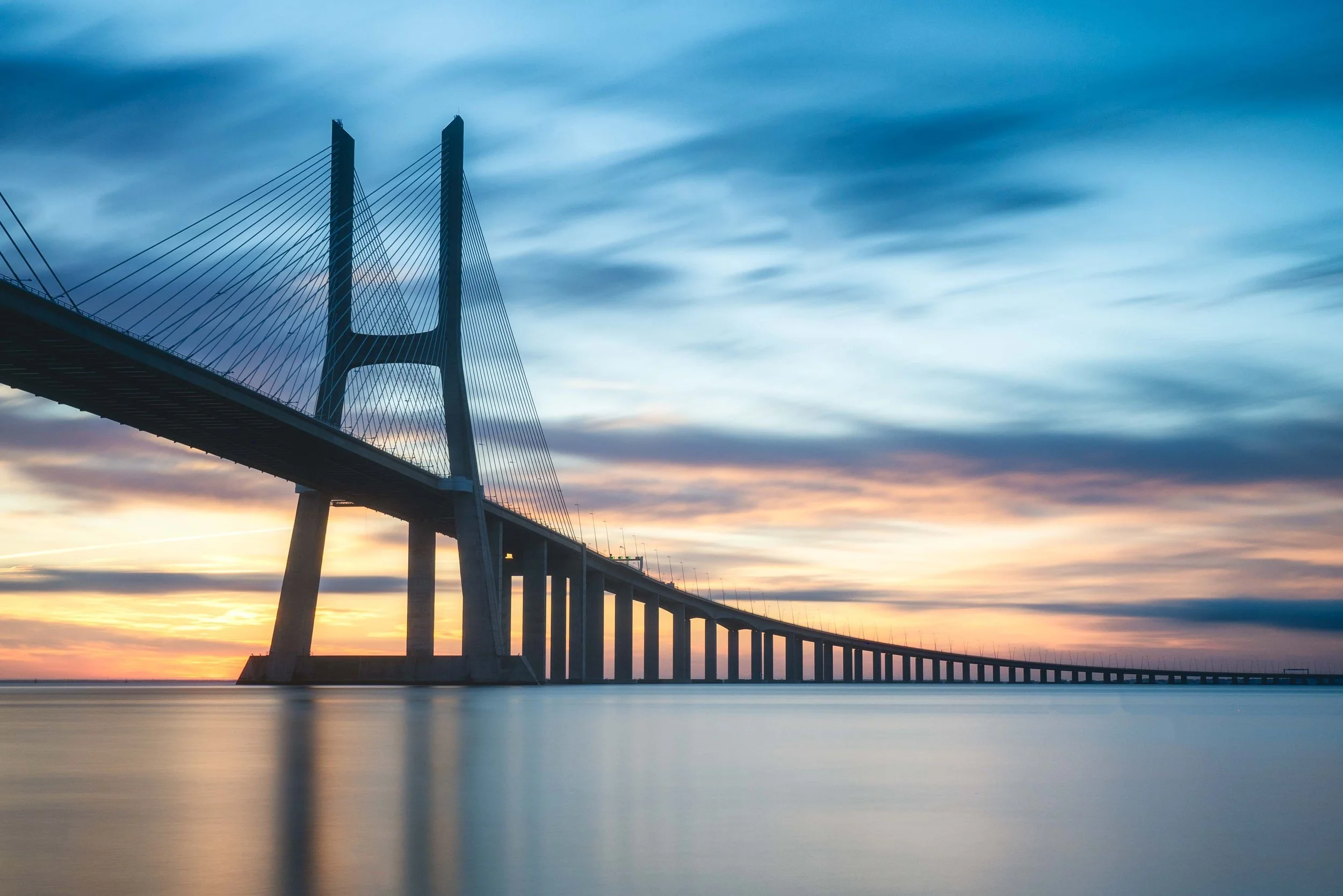 Long exposure Vasco da Gama Bridge
