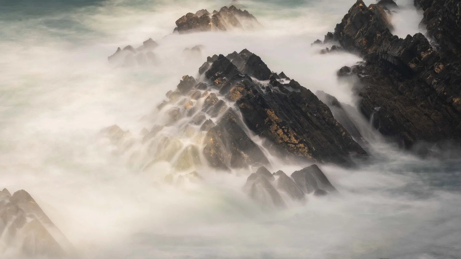 Long exposure seascape with soft morning light