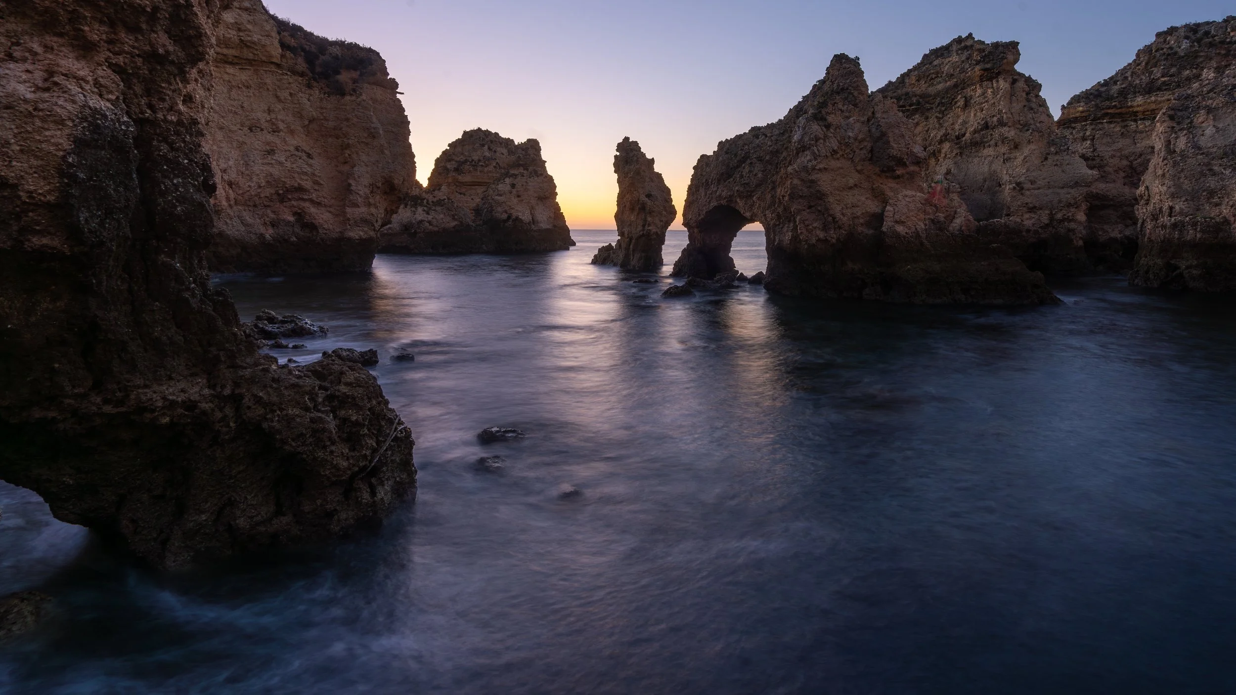 Sunrise at Ponta da Piedade, Lagos — Algarve photography workshop