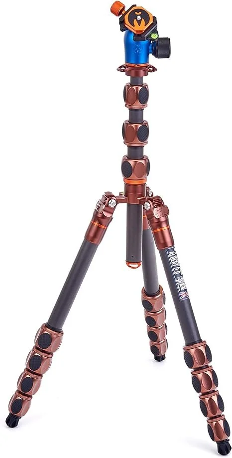 3 Legged Thing Albert Kit 2.0 Carbon Fiber Compact Travel Tripod System with AirHed Pro Ballhead - Earth Bronze (ALBERTKIT2)