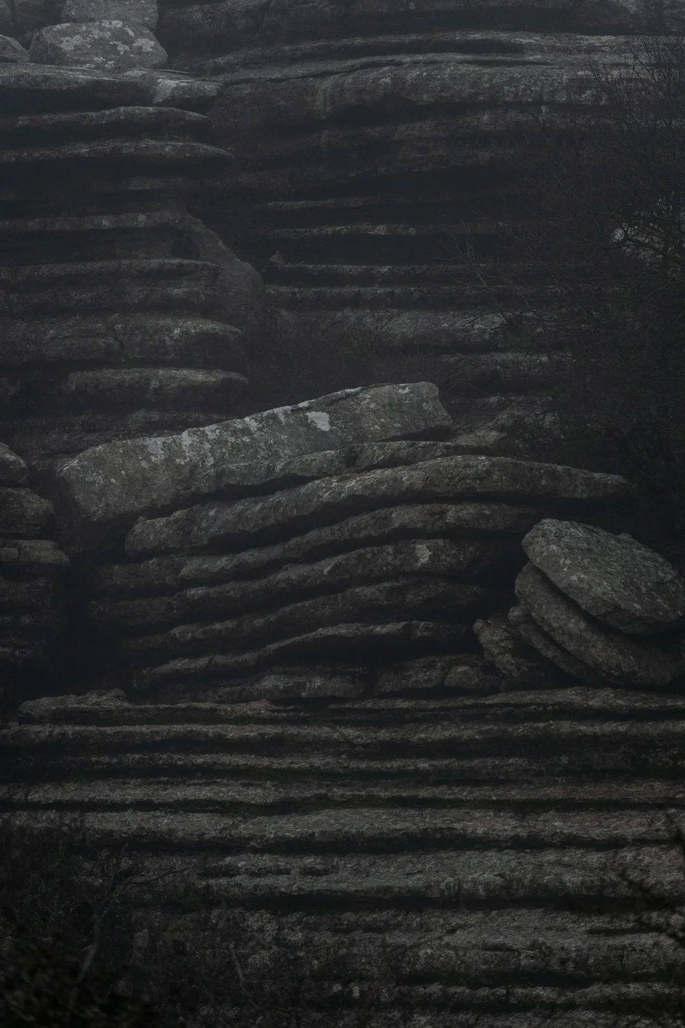 Black and white photo captures the ethereal beauty of El Torcal