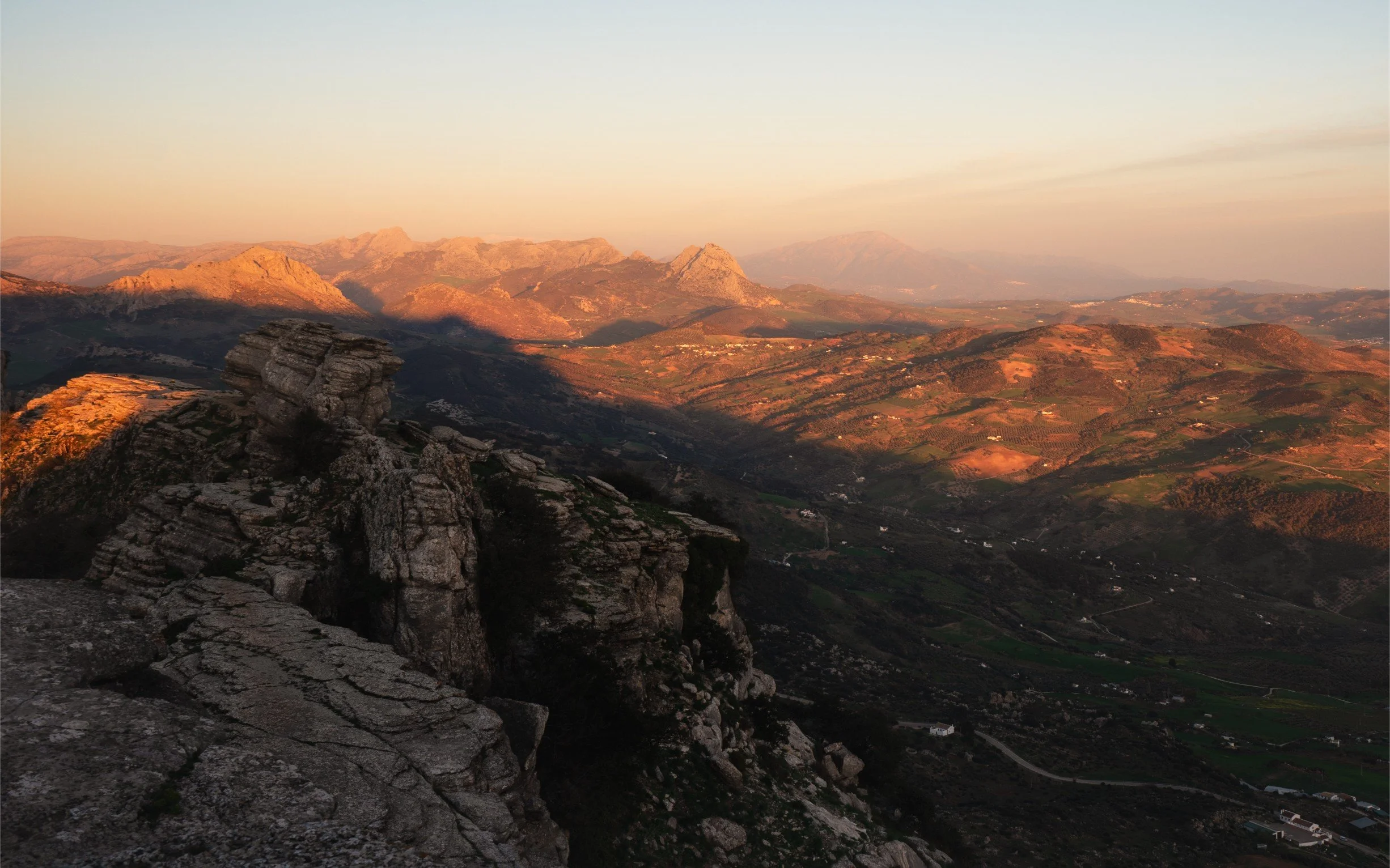 Last light of golden hour at El Torcal