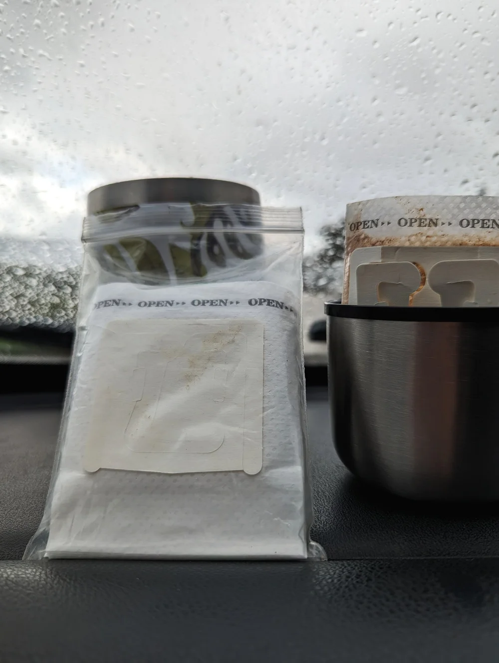 Vanlife coffee setup