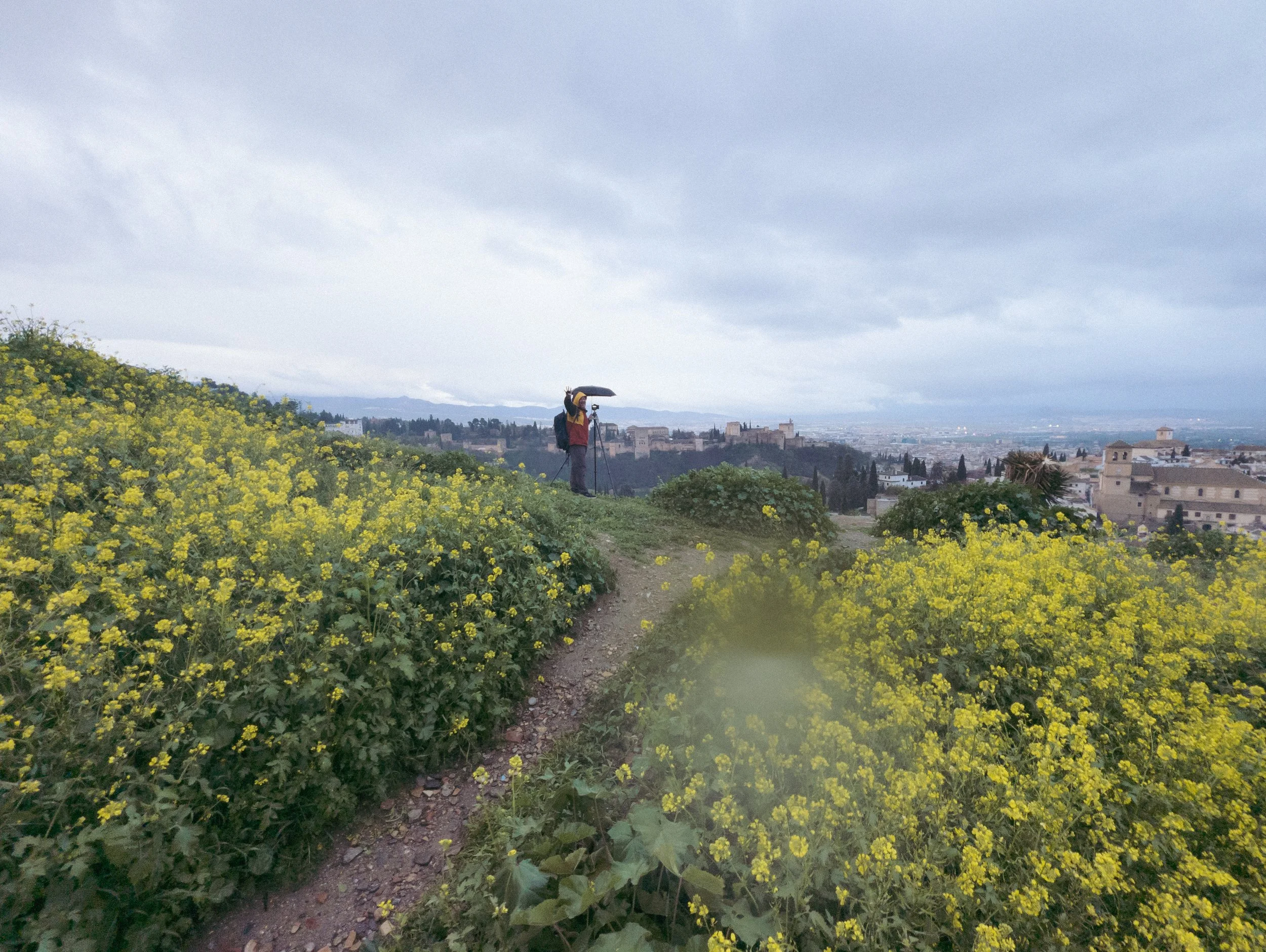 Rainy hike to the Alhambra viewpoint 2