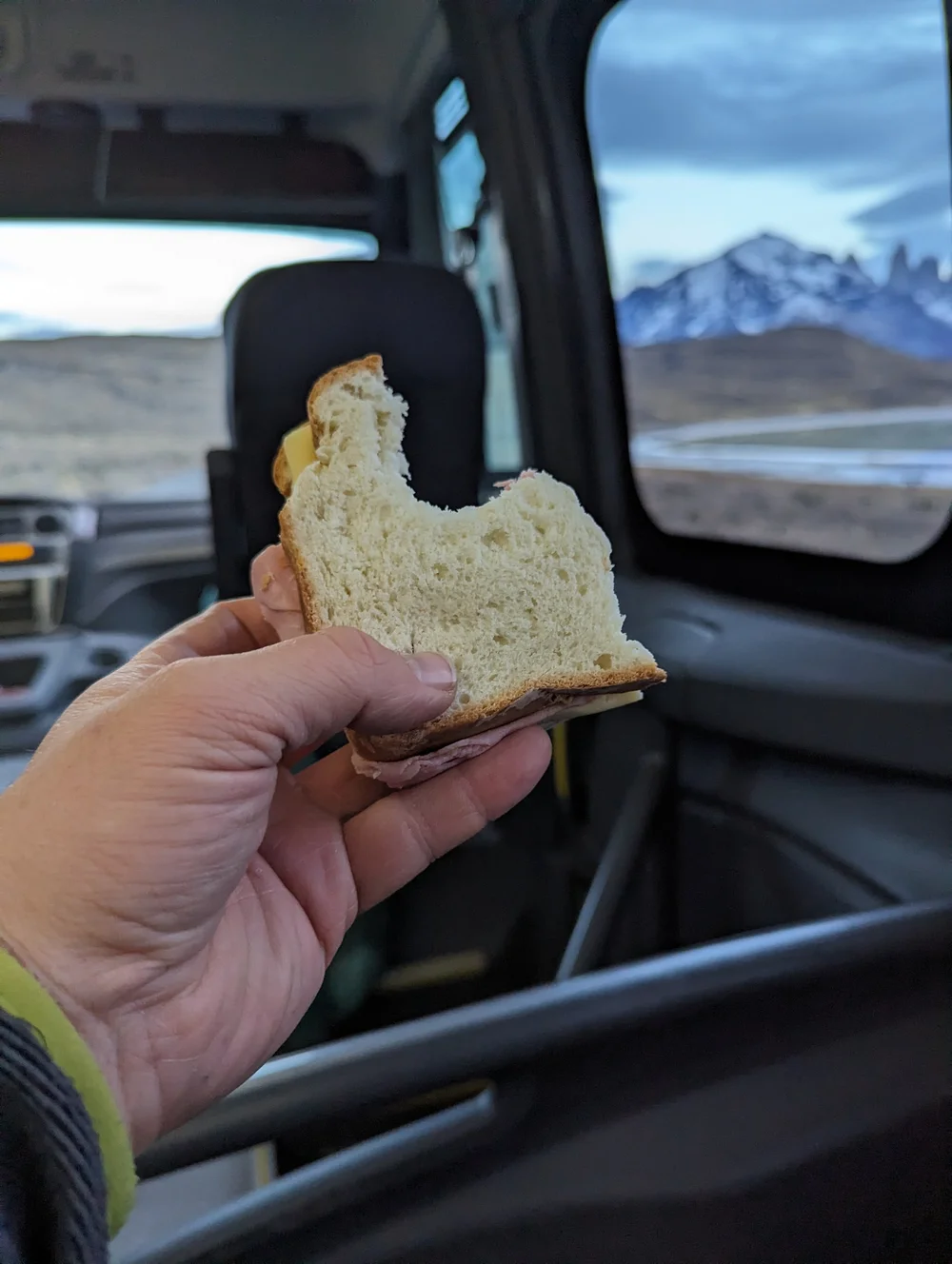 Landscape photographers bus lunch