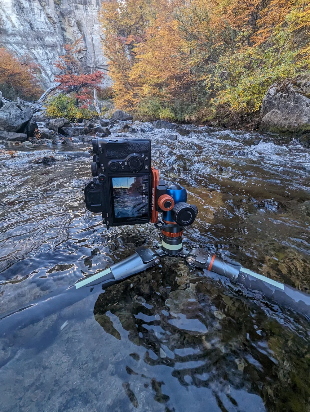 Getting low with Three Legged Thing Tripod Patagonia