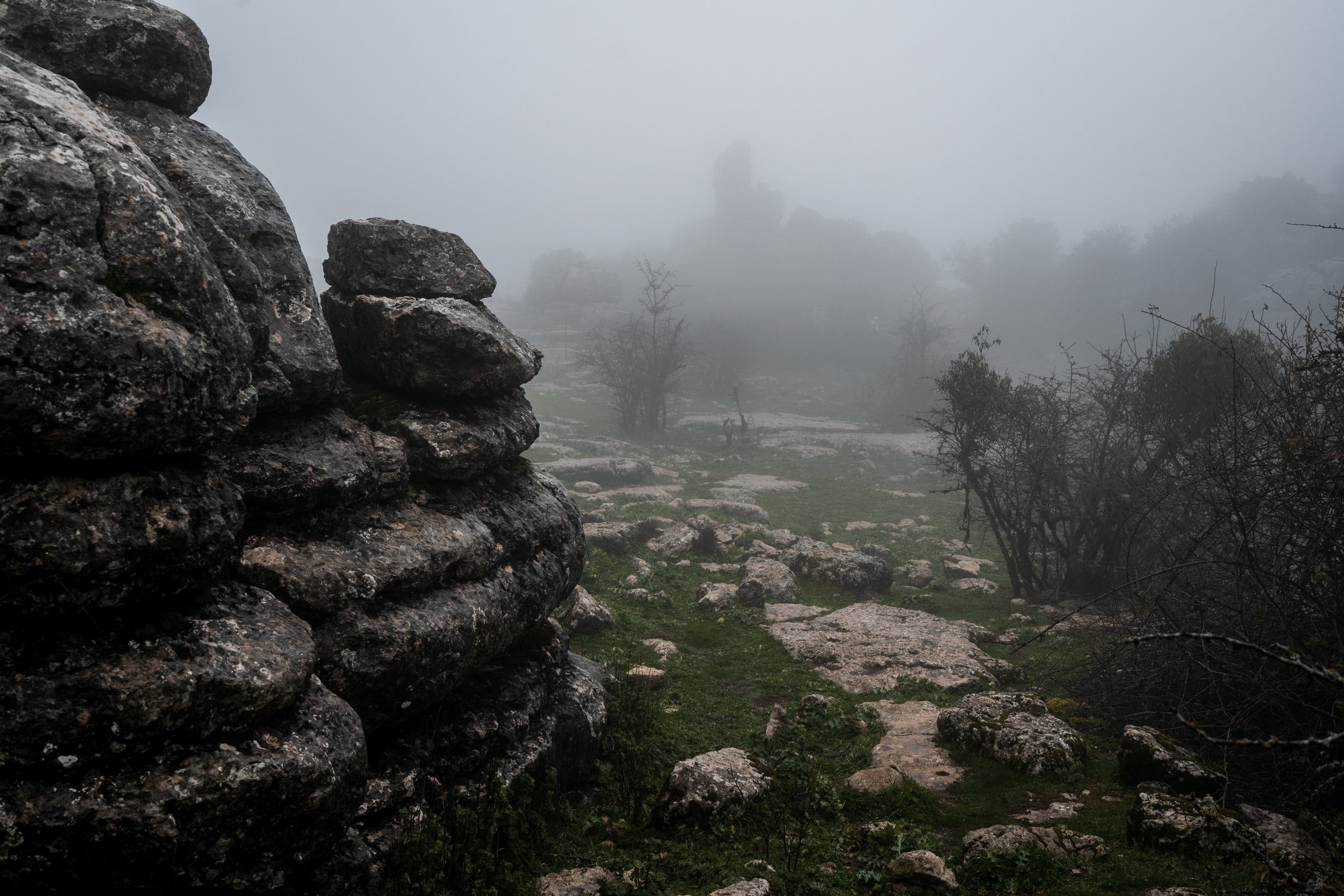 El Torcal Natural Park — misty limestone landscape