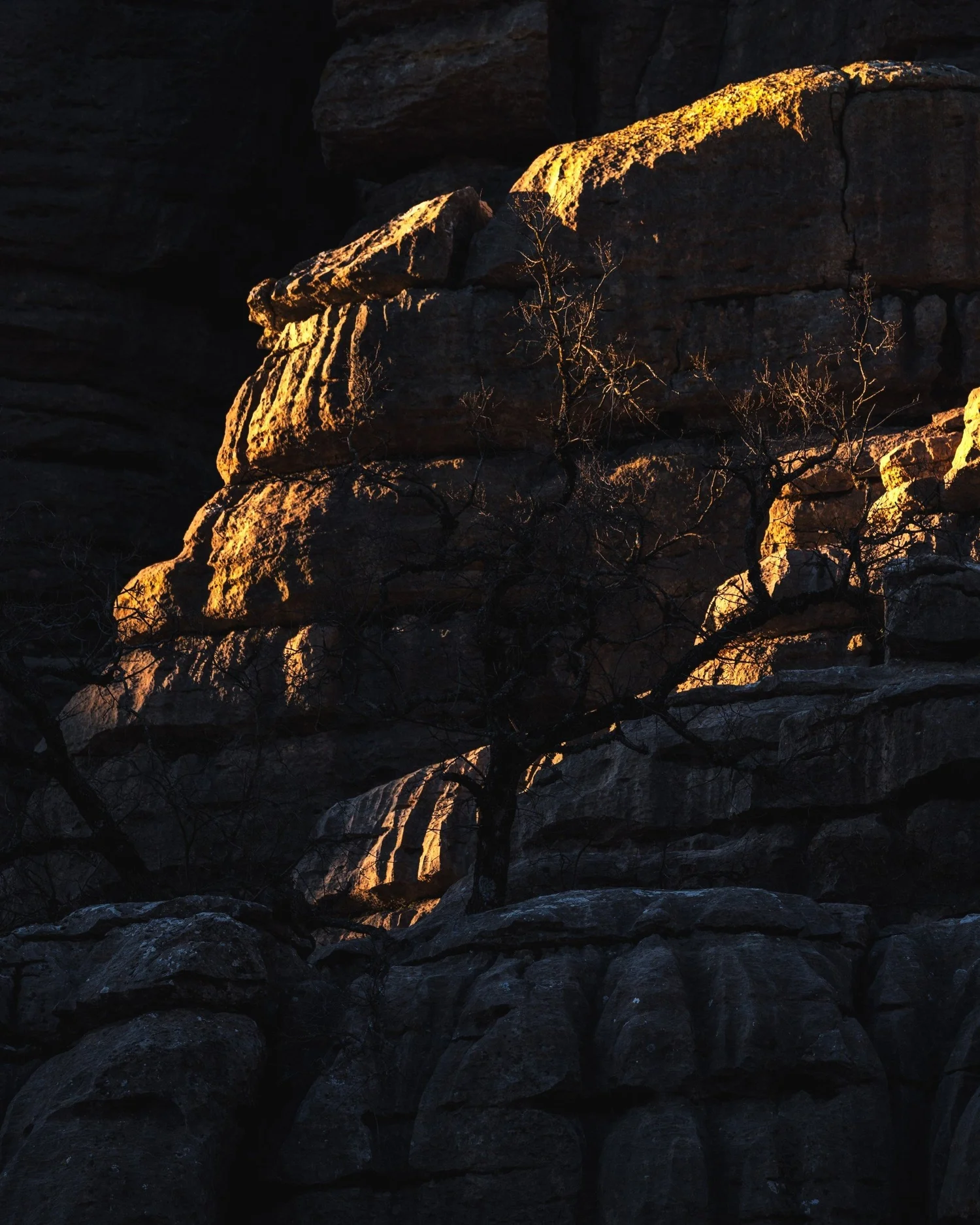 Abstract detail of limestone at El Torcal using Tamron 100-400mm