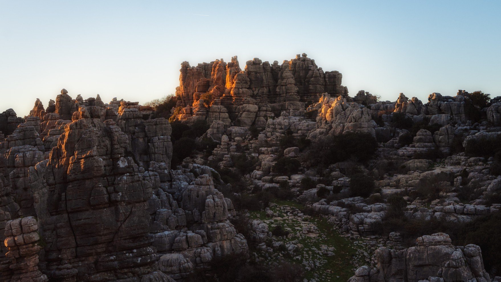 Golden Crown limestone formation at El Torcal